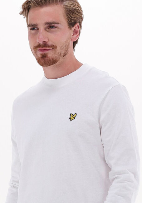 Weiße LYLE & SCOTT T-shirt MOCK NECK LONG SLEEVE TSHIRT - large
