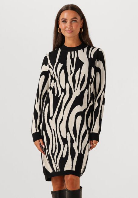 Mehrfarbige/Bunte OBJECT Minikleid OBJRAY L/S KNIT DRESS AOP - large