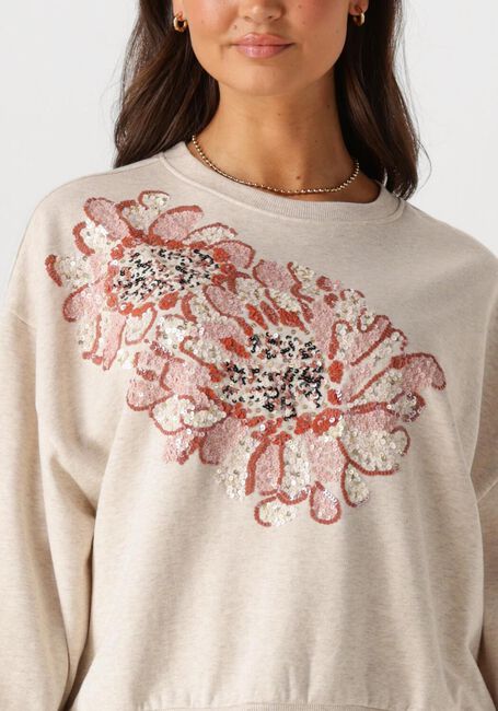 Beige SUMMUM Sweatshirt LONGSLEEVE EMBELLISHED SWEATSHIRT - large