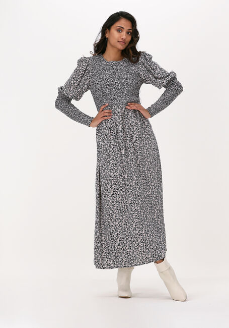 Schwarze CO'COUTURE Midikleid IDUN FLOWER SMOCK DRESS - large