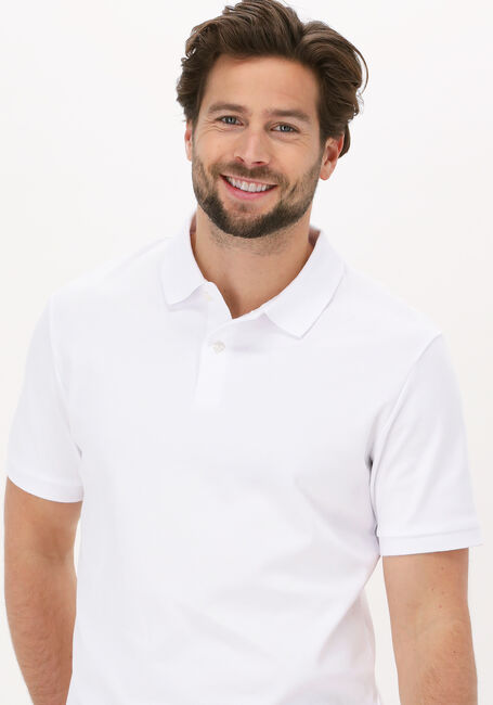 Weiße SELECTED HOMME Polo-Shirt SLHPARIS SS POLO B NOOS - large