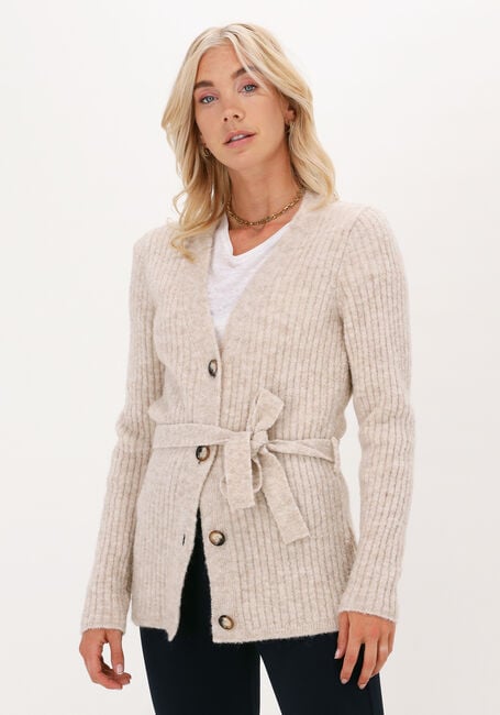 Beige VANILIA Strickjacke HEAVY RIB CARDIGAN - large