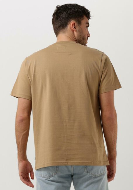 Camelfarbene WOODBIRD T-shirt KALEB OASE TEE - large