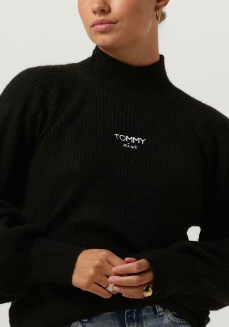 Schwarze TOMMY JEANS Rollkragenpullover TJW RLX TURTLENECK LOFTY SWEATER - large