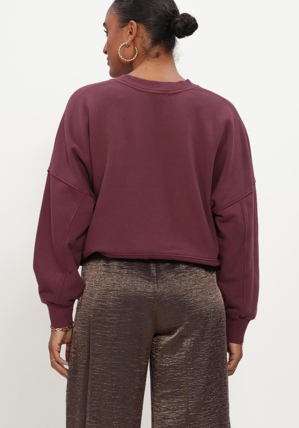 Bordeaux BY-BAR Sweatshirt MALYN LOGO SWEATER - large