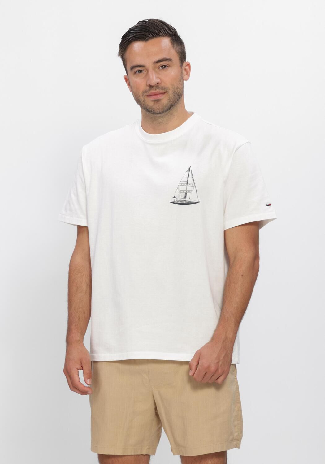 Wei&szlig;e TOMMY JEANS T-shirt TJM RLX SAILBOAT SS TEE - large