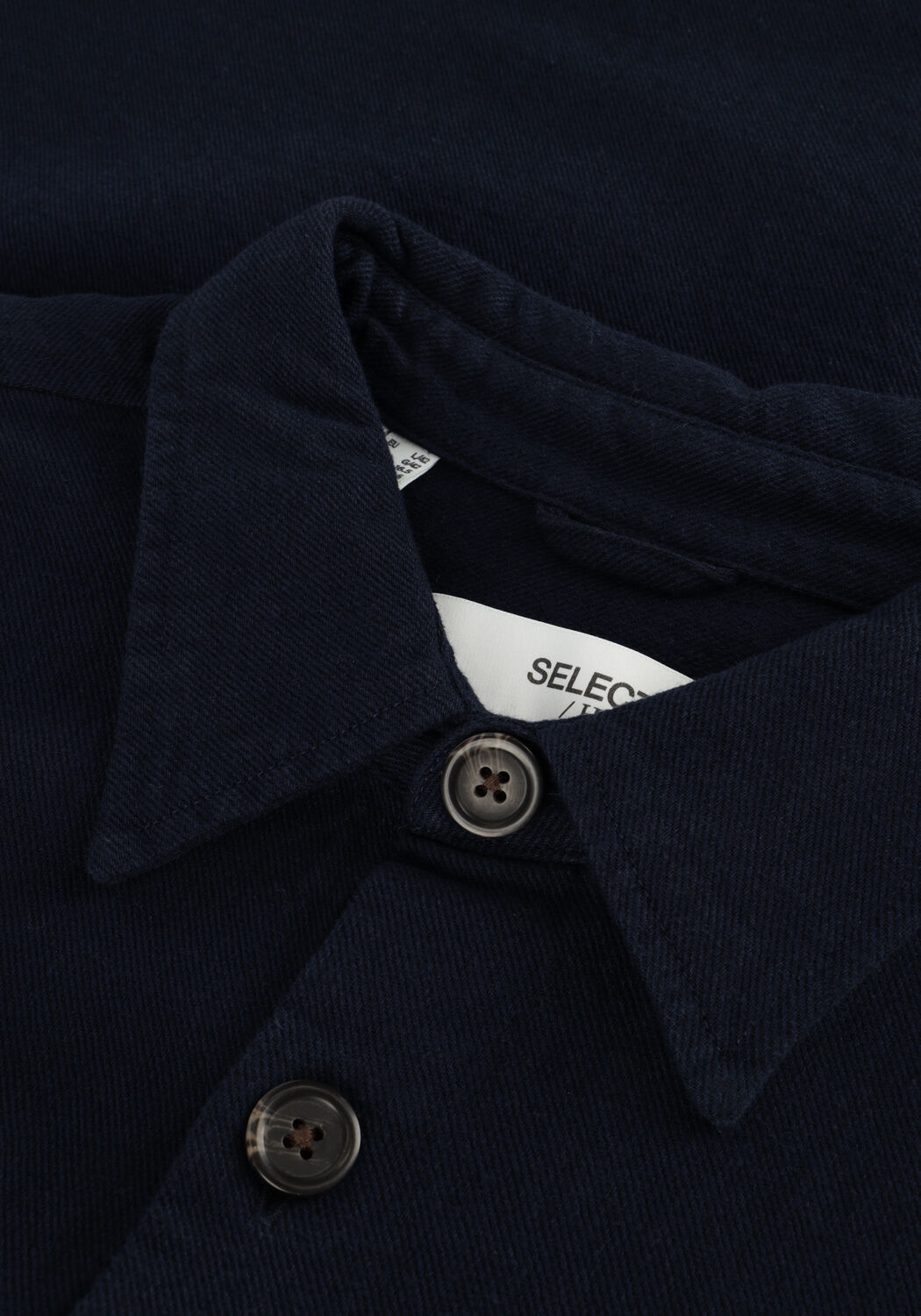 Dunkelblau SELECTED MEN Overshirt SLH-HEAVY TWILL OVERSHIRT LS - large