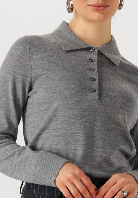 Graue SELECTED FEMME Tops & T-shirts SLFTHEA LS KNIT MERINO COLLAR NECK - large