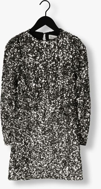 Silberne SELECTED FEMME Minikleid SLFCOLYN LS SHORT SEQUINS DRESS - large