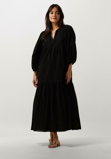 Schwarze NOTRE-V Maxikleid NV-DENTE MIDI DRESS - large