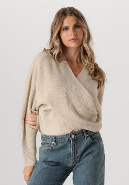 Beige MSCH COPENHAGEN Pullover MSCHZINELLE HOPE WRAP PULLOVER - large