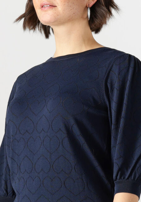 Dunkelblau JANSEN AMSTERDAM Top JUDITH TOP JK 136 SHORT SLEEVE - large