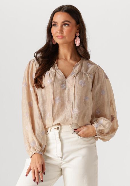 Sand NUKUS Blusen KAOUTAR BLOUSE EMBROIDERY - large