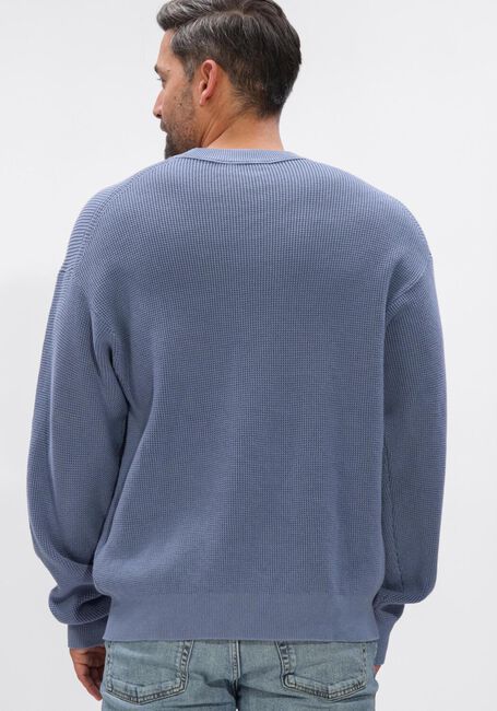 Blaue CALVIN KLEIN Pullover LS EZ COTTON WAFFLE CREWNK SWTR 9 - large
