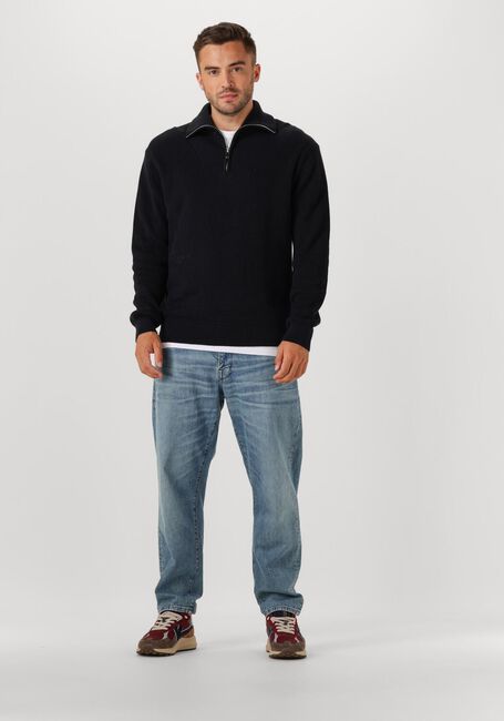 Dunkelblau PURE PATH Pullover LOOSE FIT HALF ZIP KNITWEAR - large