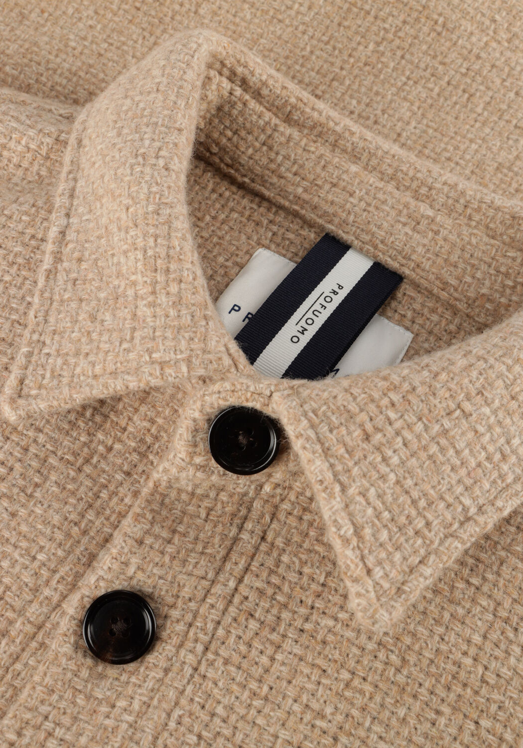 Beige PROFUOMO Overshirt OVERSHIRT STRUCTURE - large