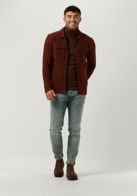 Braune CAST IRON Rollkragenpullover TURTLENECK COTTON HEATHER PLATED - large