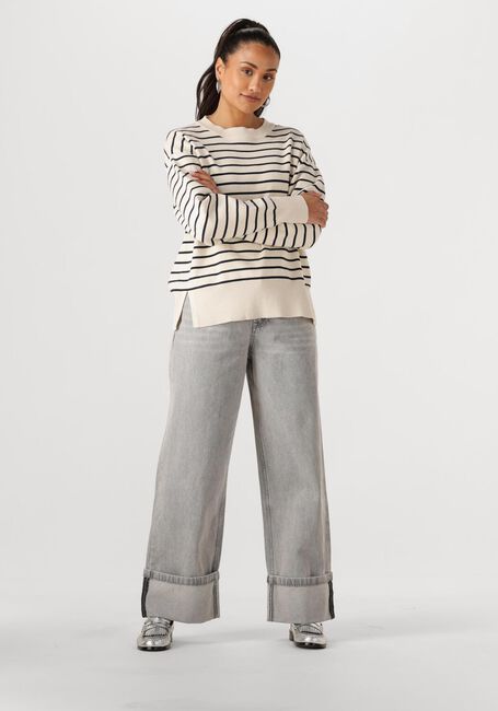 Ecru WITHBLACK Pullover WBLBARBARA LS STRIPED PULLOVER - large