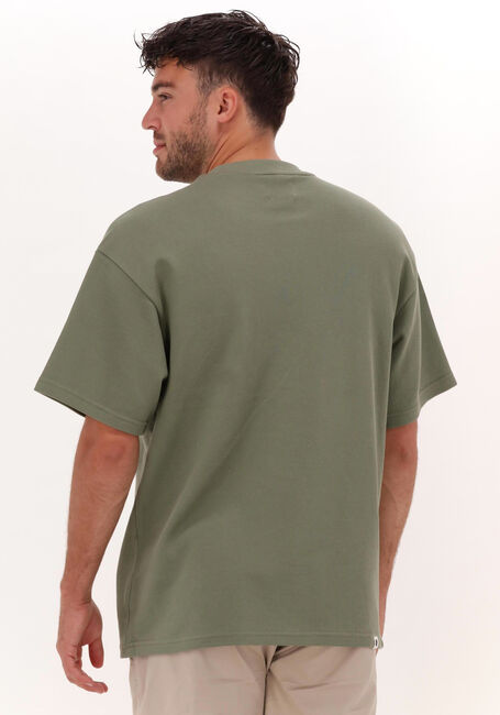 Olive ANERKJENDT T-shirt AKHOLGER OLIVINE PIQUE - large