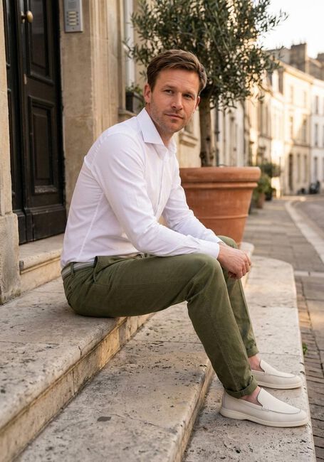 Olive MASONS Chino TORINOSUMMER MBE098 - large
