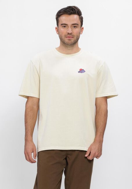 Ecru ANERKJENDT T-shirt AKVILLADS MOUNTAIN SS TEE - large