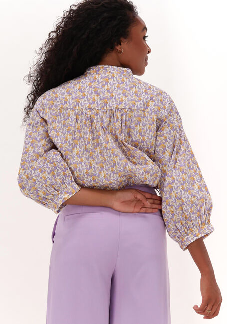 Mehrfarbige/Bunte MSCH COPENHAGEN Blusen BERIN HADDIS 3/4 SHIRT AOP - large