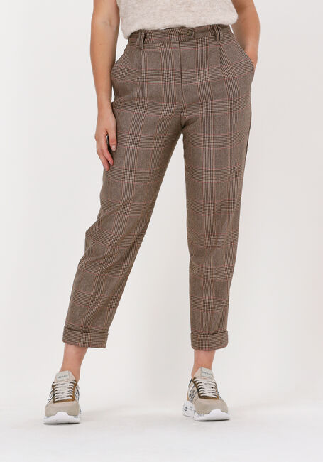 Camelfarbene VANILIA Hose CHECK RELAXE - large