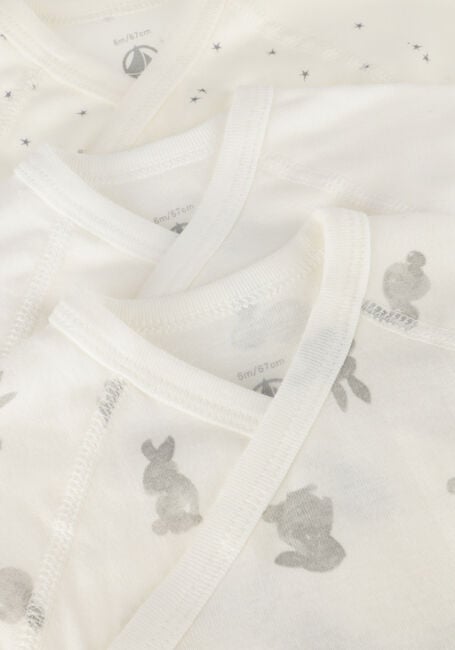 Weiße PETIT BATEAU Strampler 3 BODIES NAISS MC - large