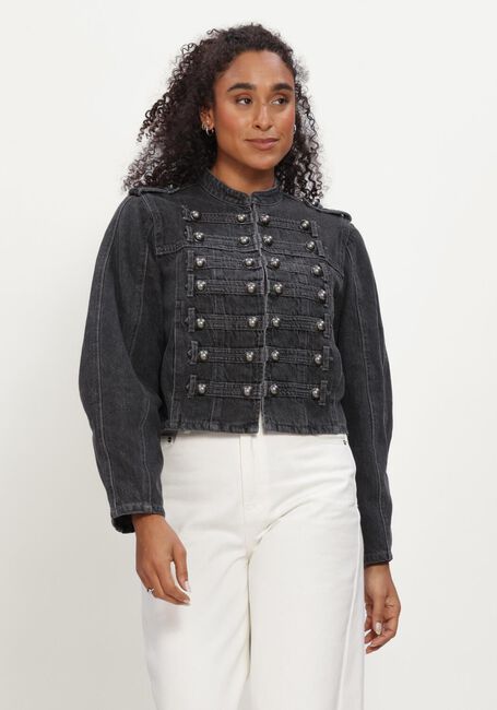 Schwarze Y.A.S. Jeansjacke YASNAPO LS WOOL JACKET - large