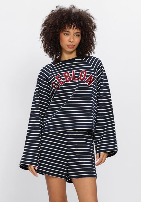 Dunkelblau DEBLON SPORTS Sweatshirt DANA STRIPED SWEATER - large