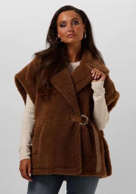 Camelfarbene LIU JO Gilet GILET TS. TEDDY - large