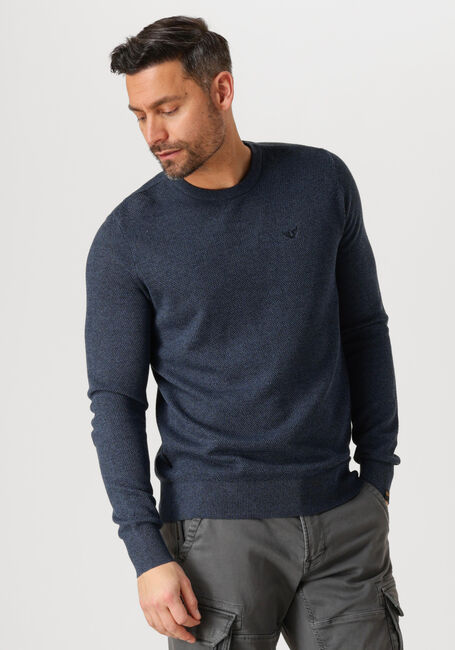 Blaue PME LEGEND Pullover R-NECK COTTON MODAL - large