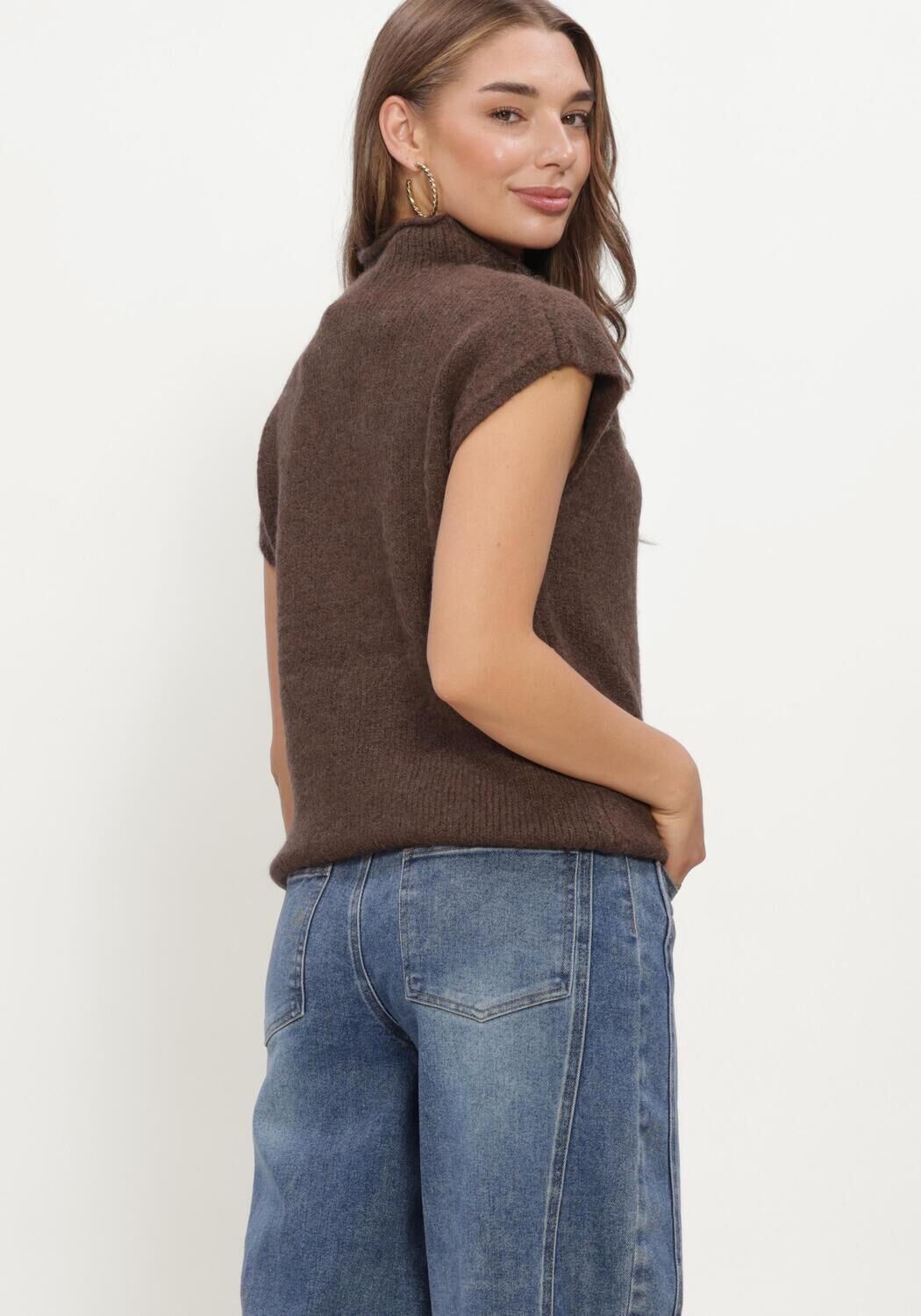 Braune NEO NOIR Spencer JONA KNIT TOP - large