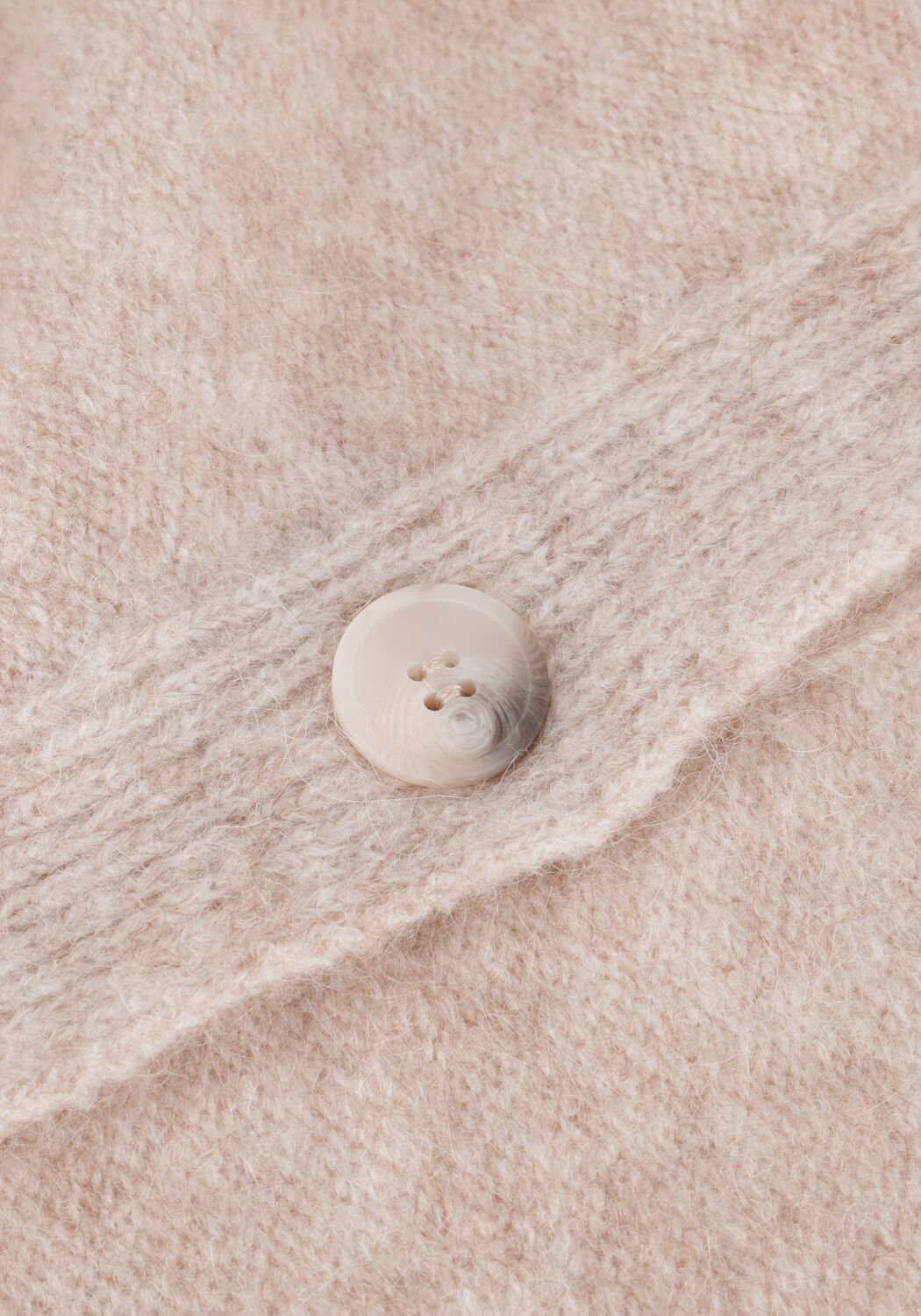 Beige SUMMUM Strickjacke CARDIGAN SOFT WOOL ELASTANE KNIT - large