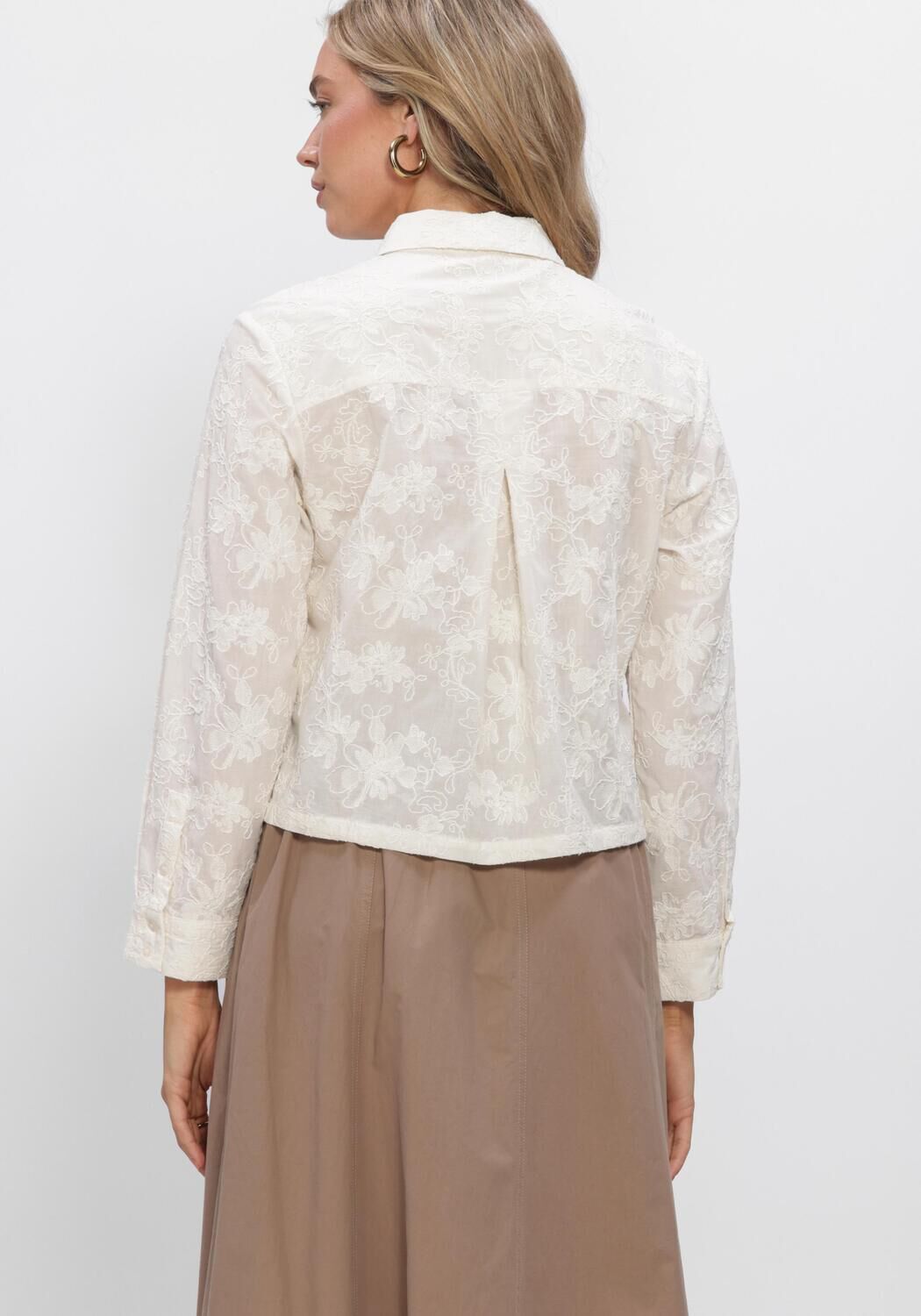 Wei&szlig;e MSCH COPENHAGEN Blusen MSCHSYLVIA SHIRT EMB - large