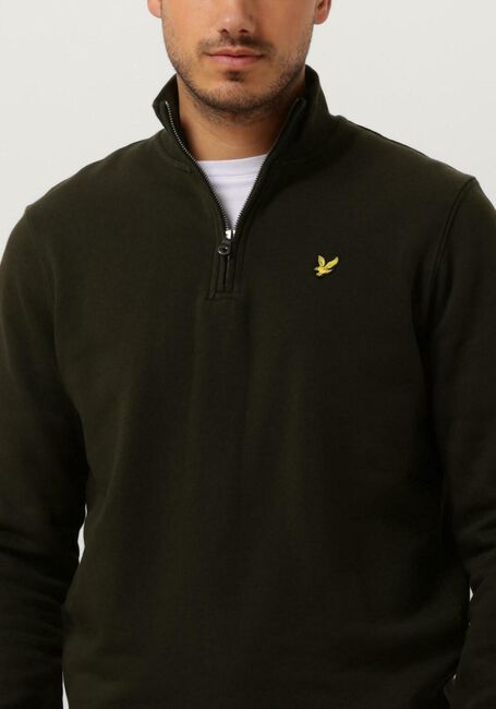 Grüne LYLE & SCOTT Pullover QUARTER ZIP SWEAT - large