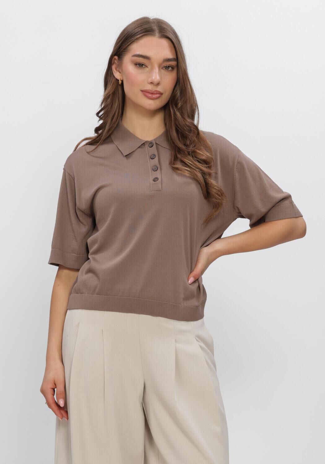 Braune MSCH COPENHAGEN Tops & T-shirts MSCHTERINE 2 4 PULLOVER - large