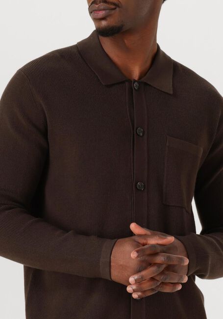Braune ANERKJENDT Strickjacke AKSVEND NEEDLE RIB KNIT CARDIGAN - large
