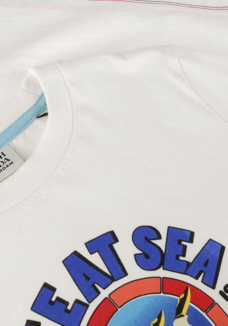 Weiße SCOTCH & SODA T-shirt COTTON IN CONVERSION ARTWORK TSHIRT - large