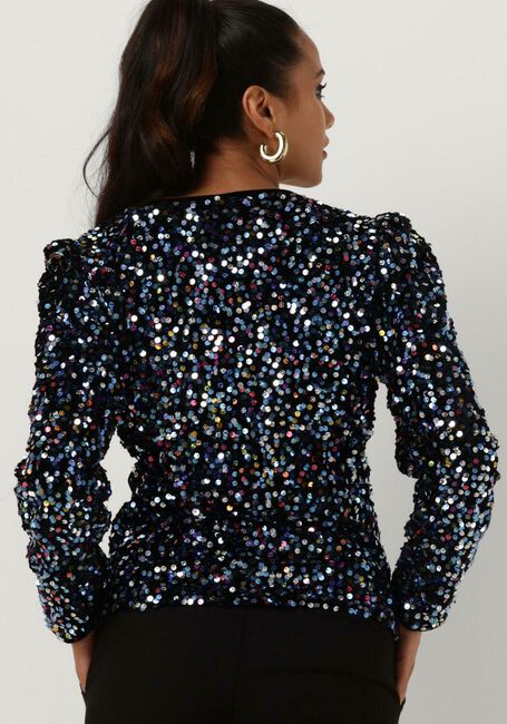 Schwarze Y.A.S. Blusen YASKILLO SEQUIN LS WRAP TOP - large