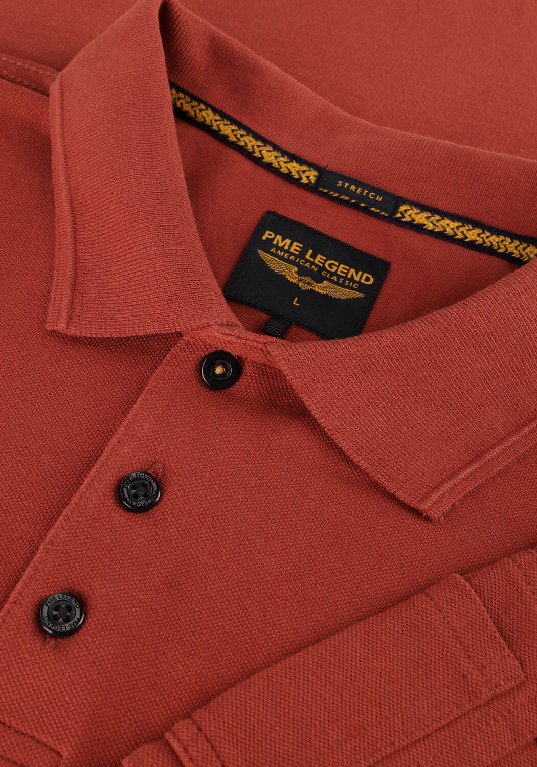 Rote PME LEGEND Polo-Shirt SHORT SLEEVE POLO TRACKWAY - large