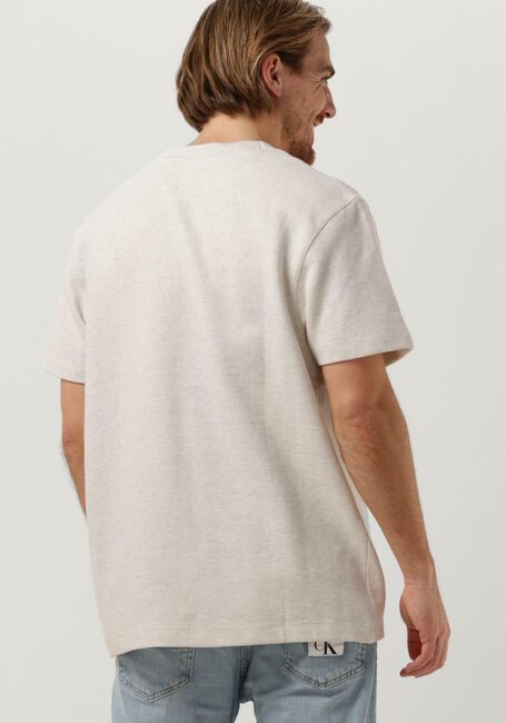 Weiße CALVIN KLEIN T-shirt ARCHIVAL MONOLOGO WAFFLE TEE - large