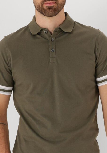 Khaki GENTILUOMO Polo-Shirt POLO 3 BUTTON SS J2006-219 - large