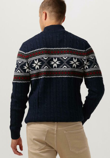 Dunkelblau SELECTED HOMME Rollkragenpullover SLHFLAKE LS KNIT CABLE HIGH NE - large
