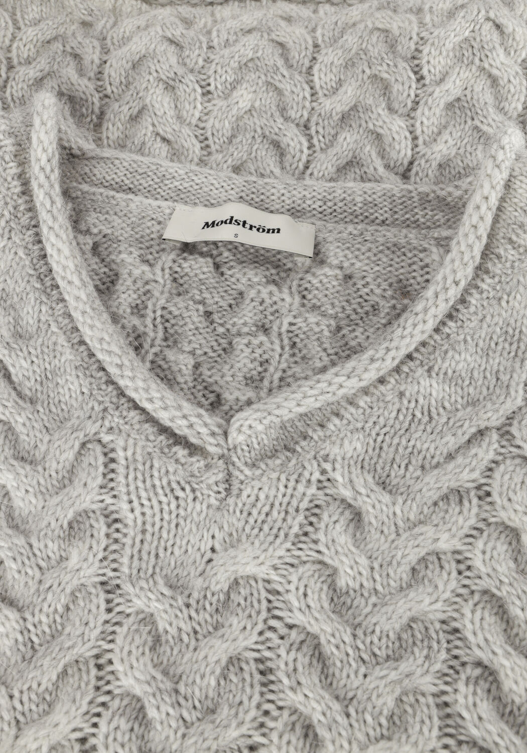 Graue MODSTR&Ouml;M T-shirt KURTISMD V-NECK - large