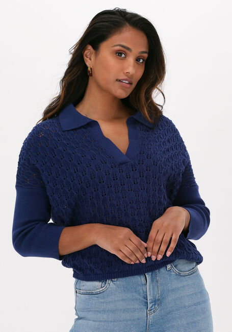 Blaue BELLAMY Pullover MY POLO AJOUR - large