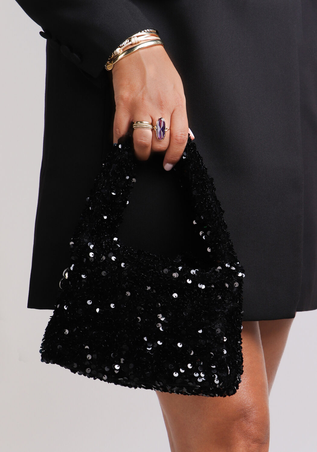 Schwarze NOTRE-V Handtasche X FLORINE - large