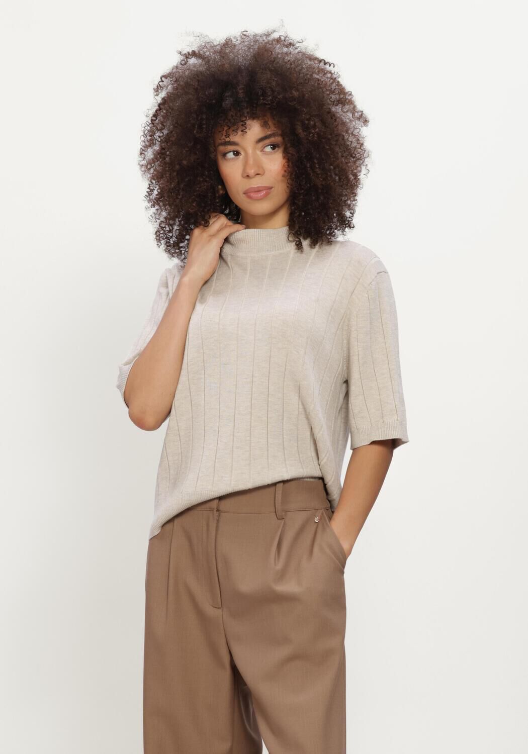 Sand BRUUNS BAZAAR Pullover & Cardigans ANEMONEBBGLADY KNIT - large