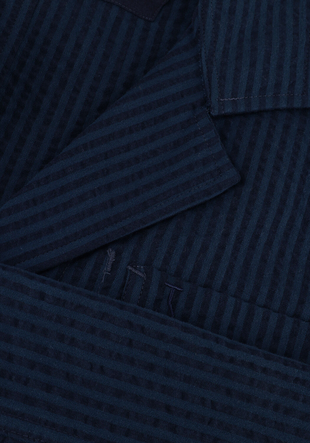 Blaue BUTCHER OF BLUE Casual-Oberhemd WORKER SEERSUCKER BLAZER - large