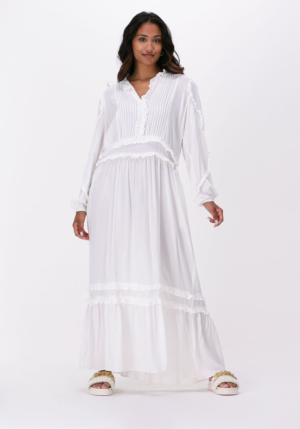 Maxikleid weiß langarm clearance